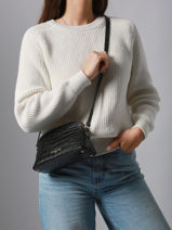 Cross Body Tas Exo Leder Lancaster Zwart exo 113-vue-porte